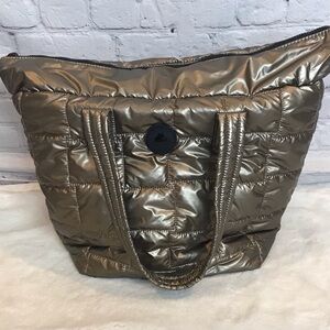 Pajar Gold Puffer Tote Bag